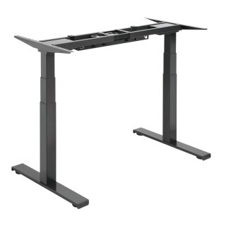 Table de bureau réglable en hauteur électrique en mélamine grise 160x80cm