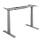 Table de bureau réglable en hauteur électrique en mélamine grise 160x80cm
