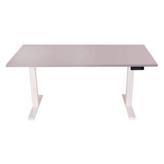 Table de bureau réglable en hauteur électrique en mélamine grise 120x80cm