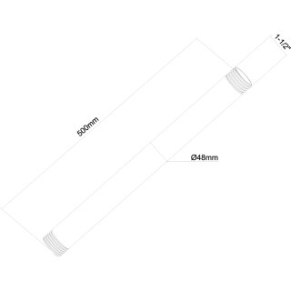 Verlängerungsrohr 50cm für Xantron PRO Deckenhalterung weiss, Xantron PRO-CM-P500-W
